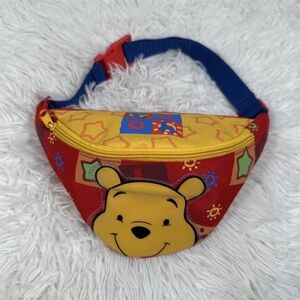 Vintage Disney Winnie The Pooh Children's Fanny Pack Red Blue Yellow Bag